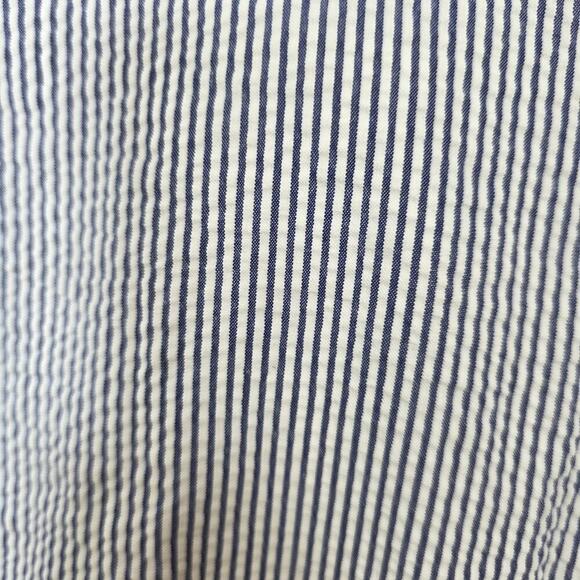 Brooks Blue White Blue Striped Seersucker Coastal Nautical Bermuda Shorts Sz 10 - Picture 2 of 9